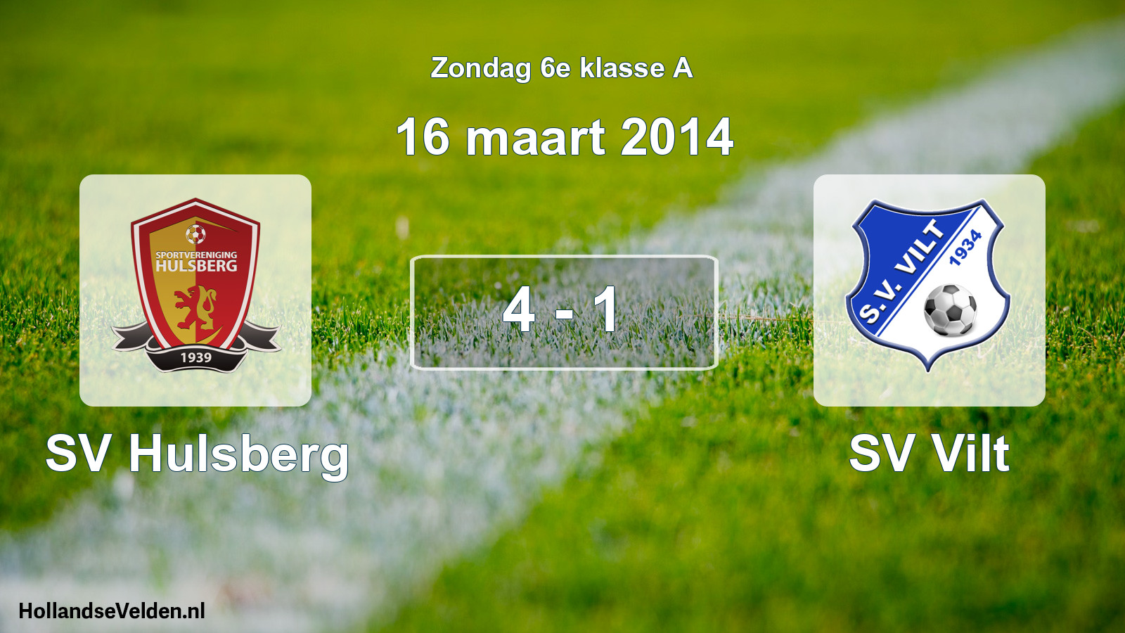 Total number of matches played: SV Hulsberg - SV Vilt 4 - 1 (16 March 2014)