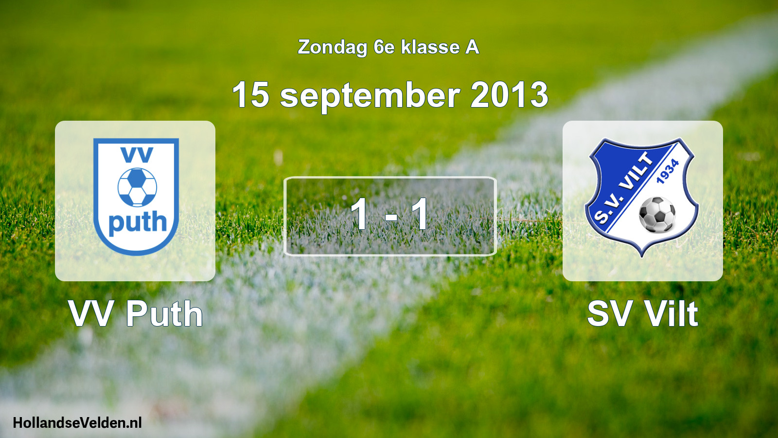 Total number of matches played: VV Puth - SV Vilt 1 - 1 (15 September 2013)