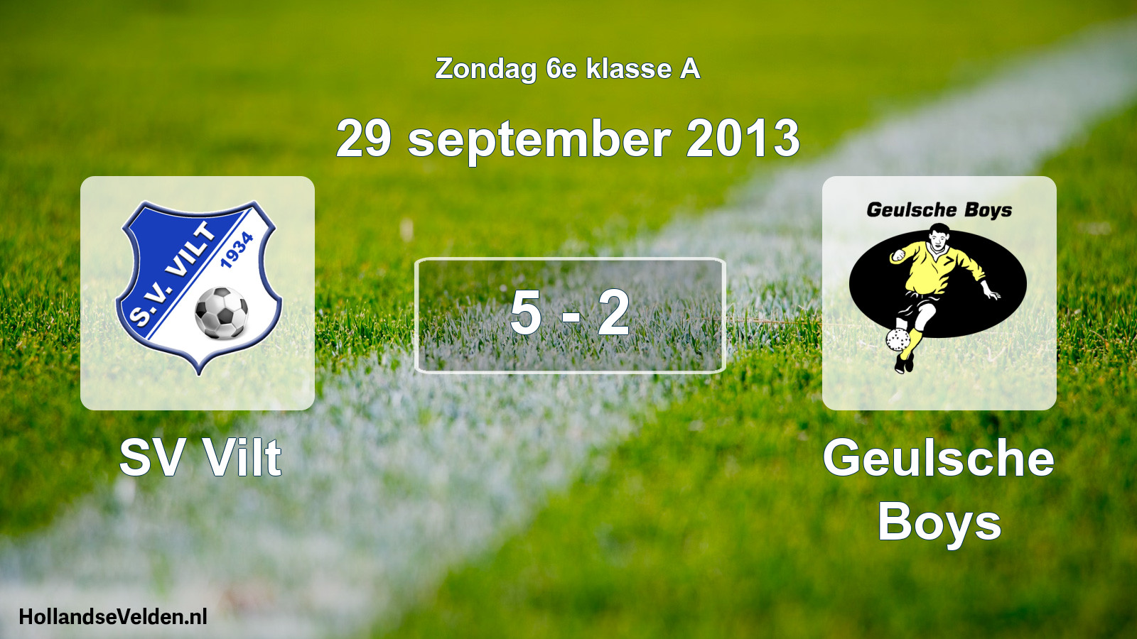 Total number of matches played: SV Vilt - Geulsche Boys 5 - 2 (29 September 2013)