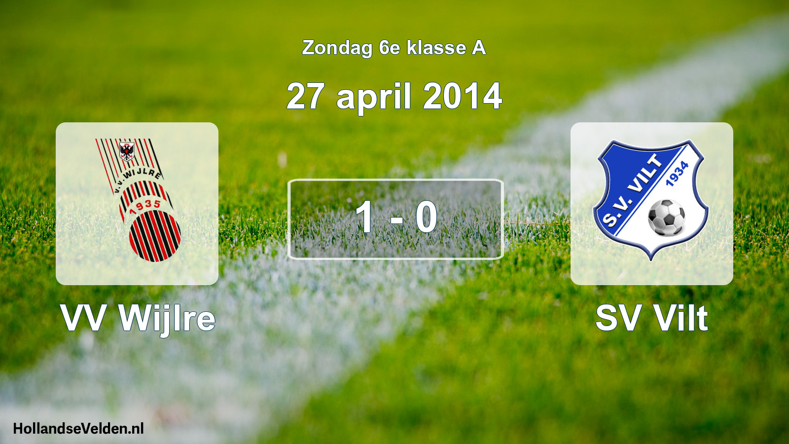 Total number of matches played: VV Wijlre - SV Vilt 1 - 0 (27 April 2014)
