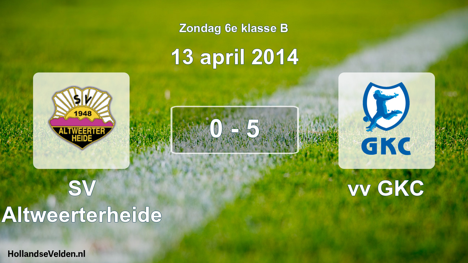 Total number of matches played: SV Altweerterheide - vv GKC 0 - 5 (13 April 2014)