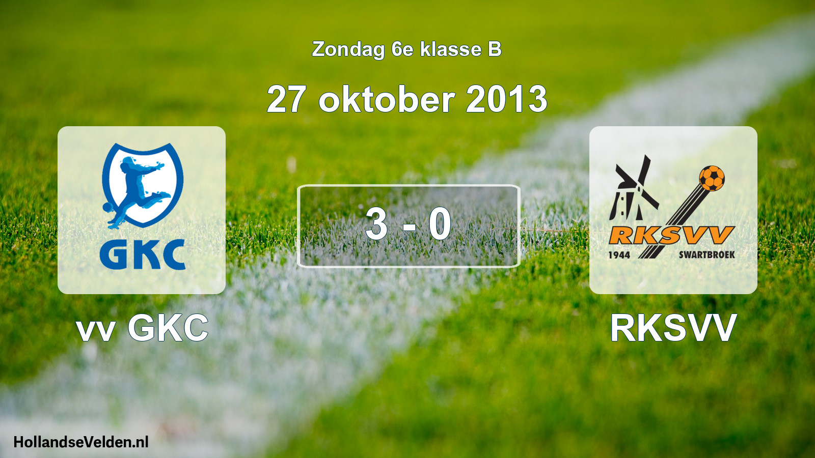 Total number of matches played: vv GKC - RKSVV 3 - 0 (27 October 2013)