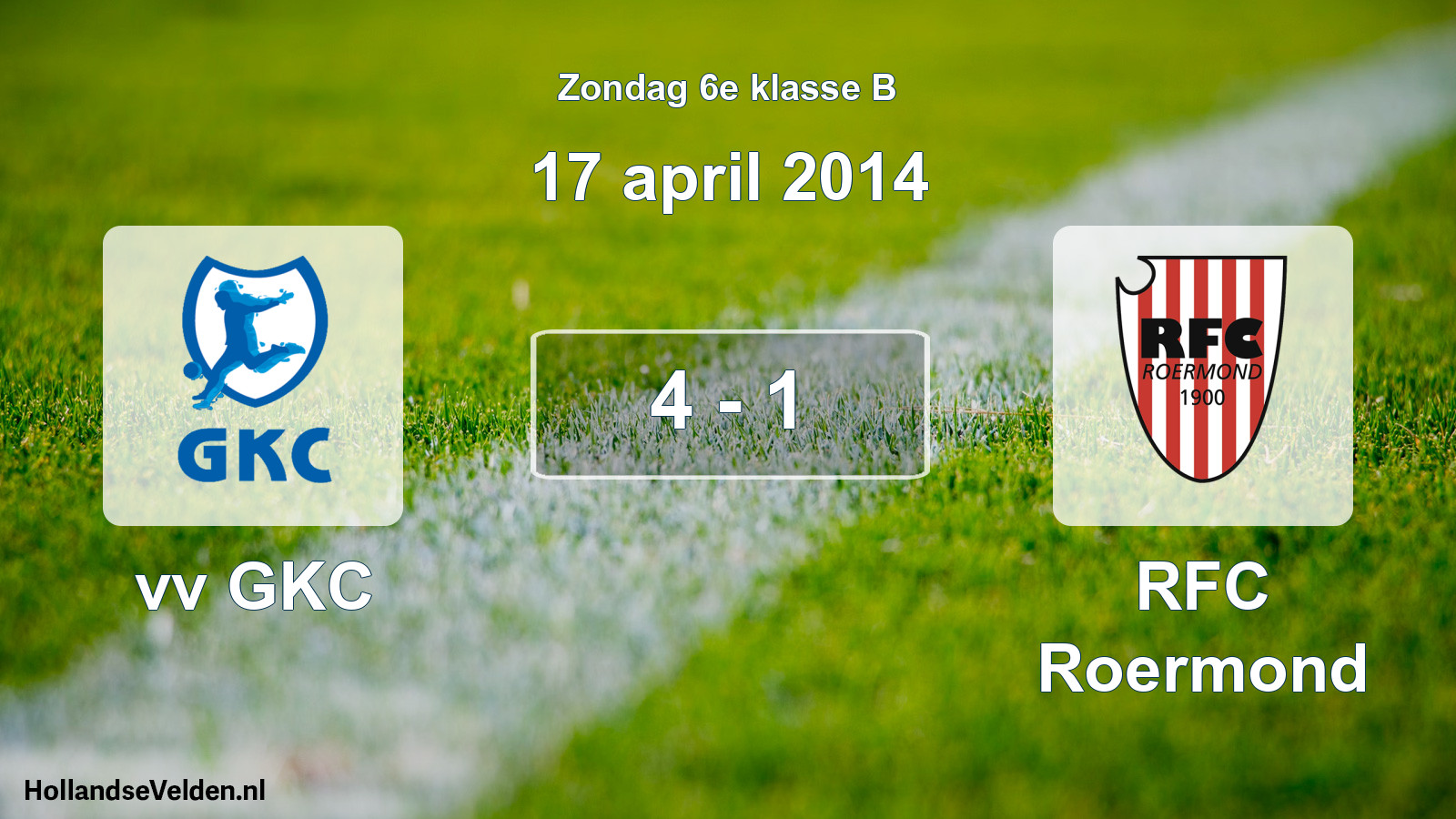 Total number of matches played: vv GKC - RFC Roermond 4 - 1 (17 April 2014)