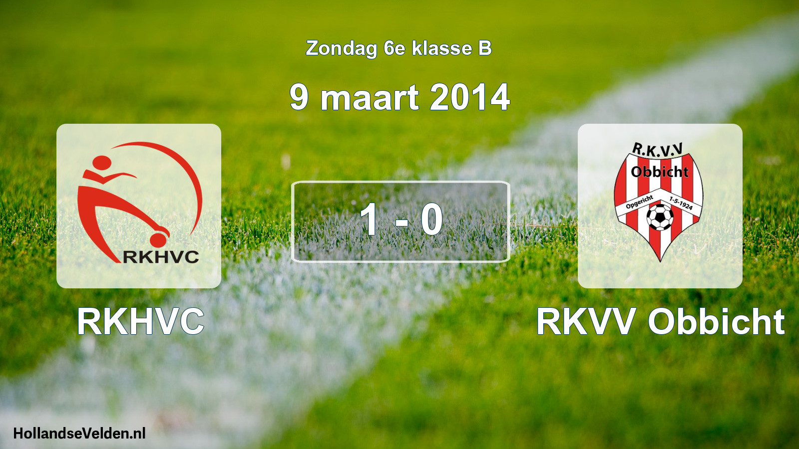 Total number of matches played: RKHVC - RKVV Obbicht 1 - 0 (9 March 2014)