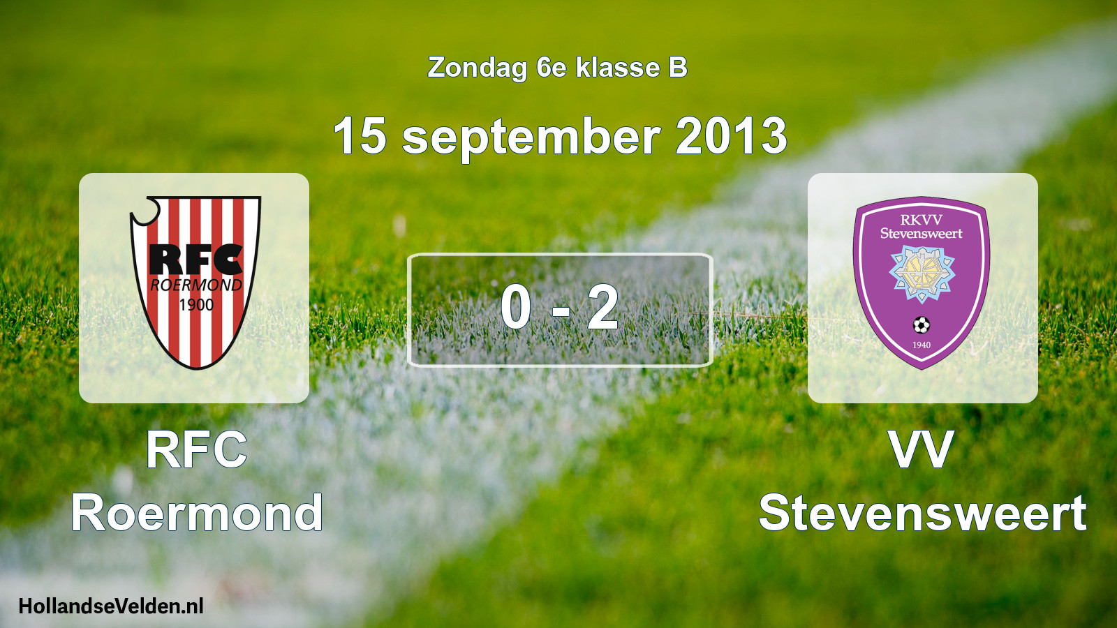 Total number of matches played: RFC Roermond - VV Stevensweert 0 - 2 (15 September 2013)