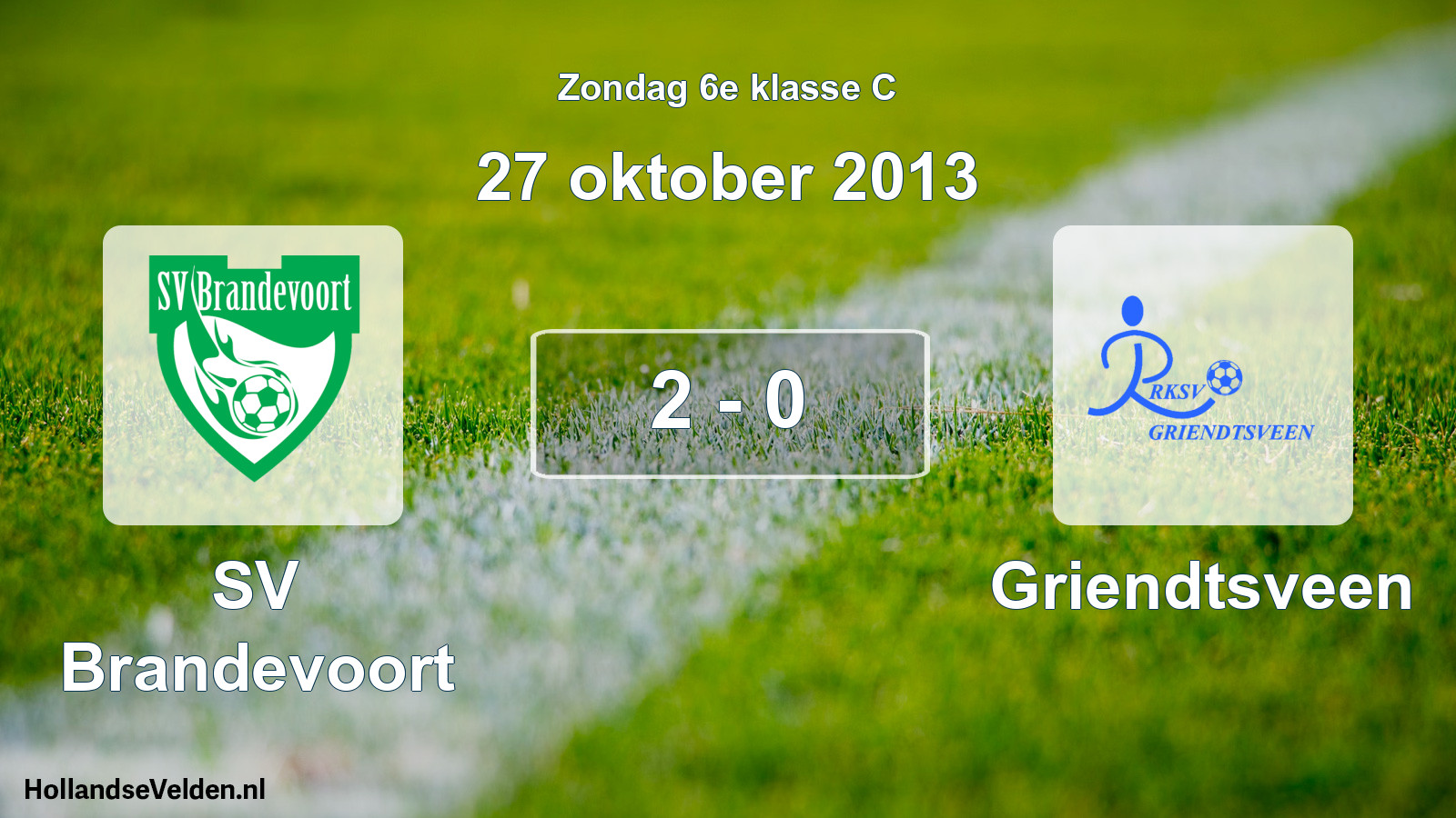 Total number of matches played: SV Brandevoort - Griendtsveen 2 - 0 (27 October 2013)