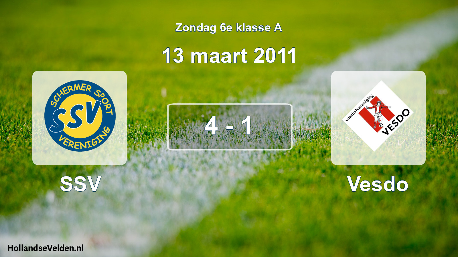 Total number of matches played: SSV - Vesdo 4 - 1 (13 March 2011)