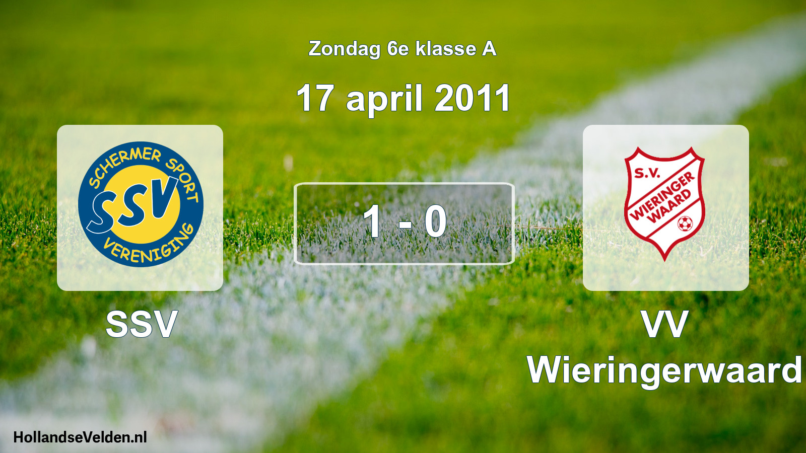Total number of matches played: SSV - VV Wieringerwaard 1 - 0 (17 April 2011)