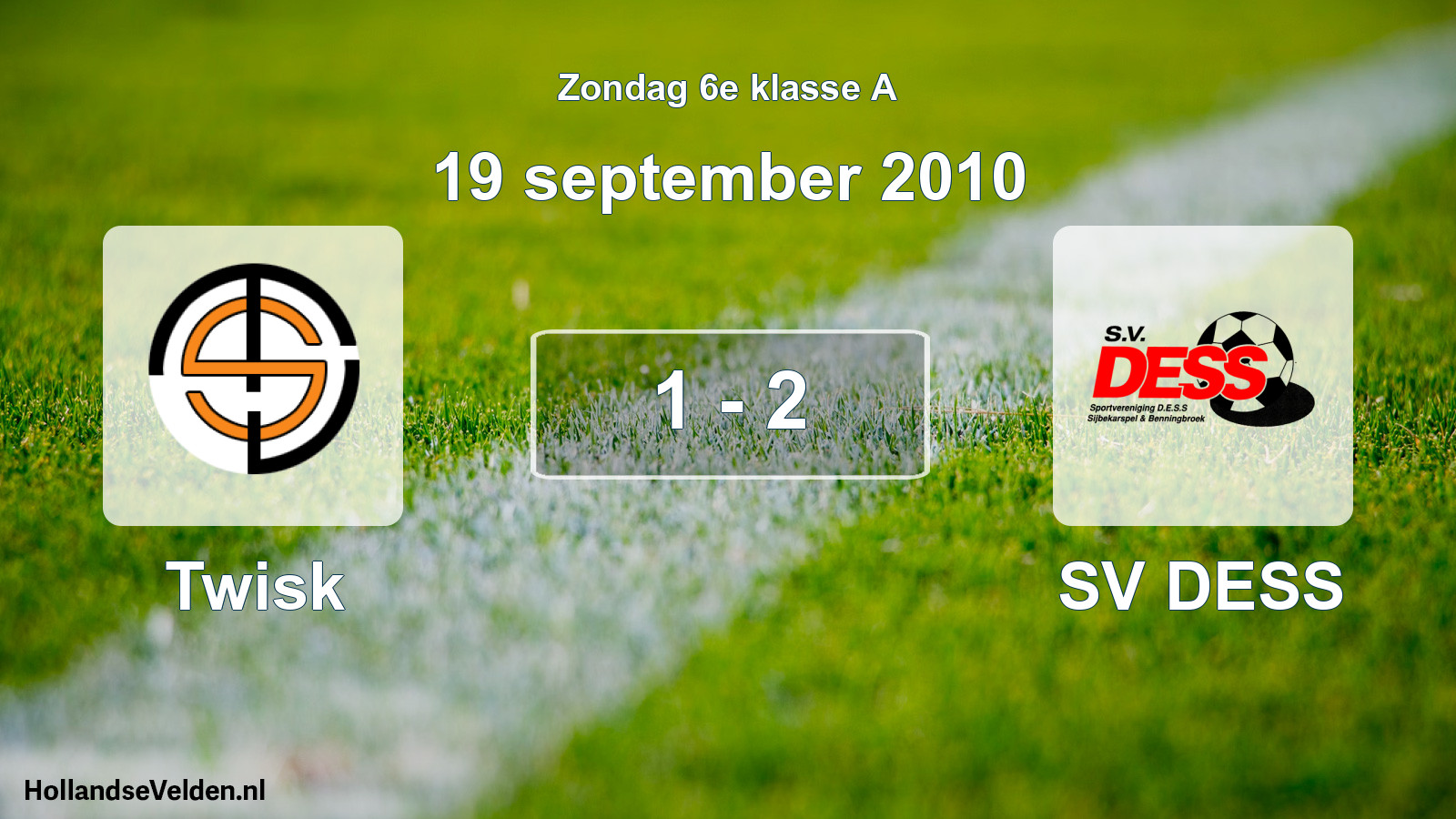 Total number of matches played: Twisk - SV DESS 1 - 2 (19 September 2010)