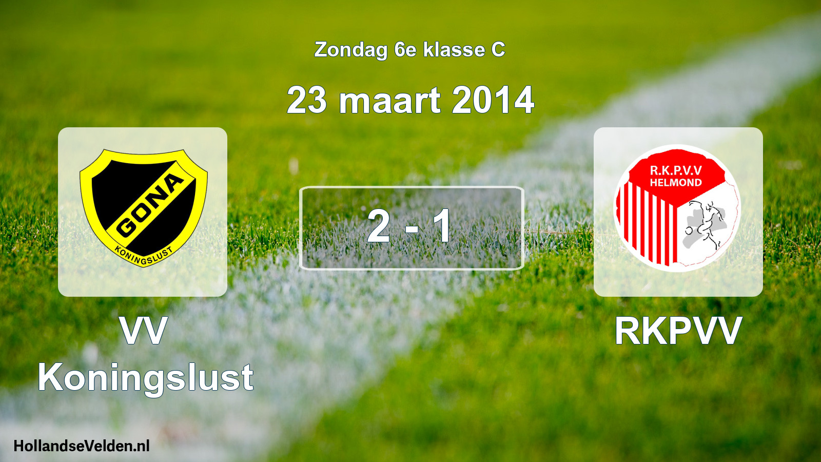 Total number of matches played: VV Koningslust - RKPVV 2 - 1 (23 March 2014)
