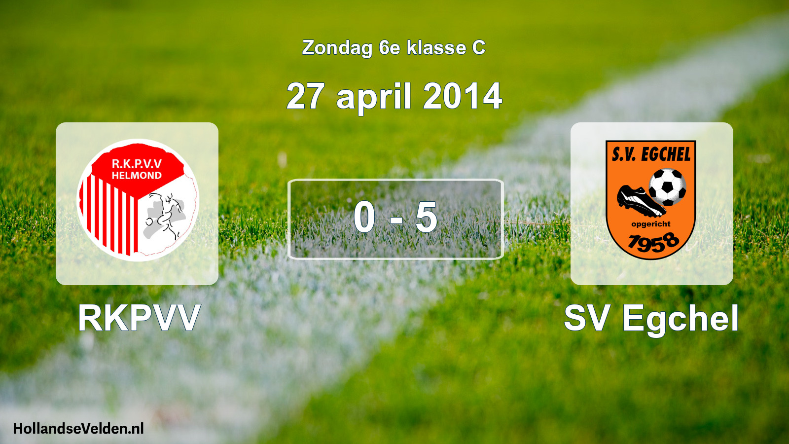 Total number of matches played: RKPVV - SV Egchel 0 - 5 (27 April 2014)