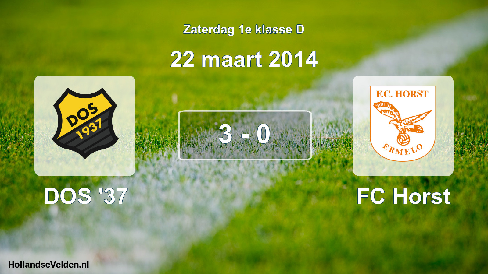 Total number of matches played: DOS '37 - FC Horst 3 - 0 (22 March 2014)