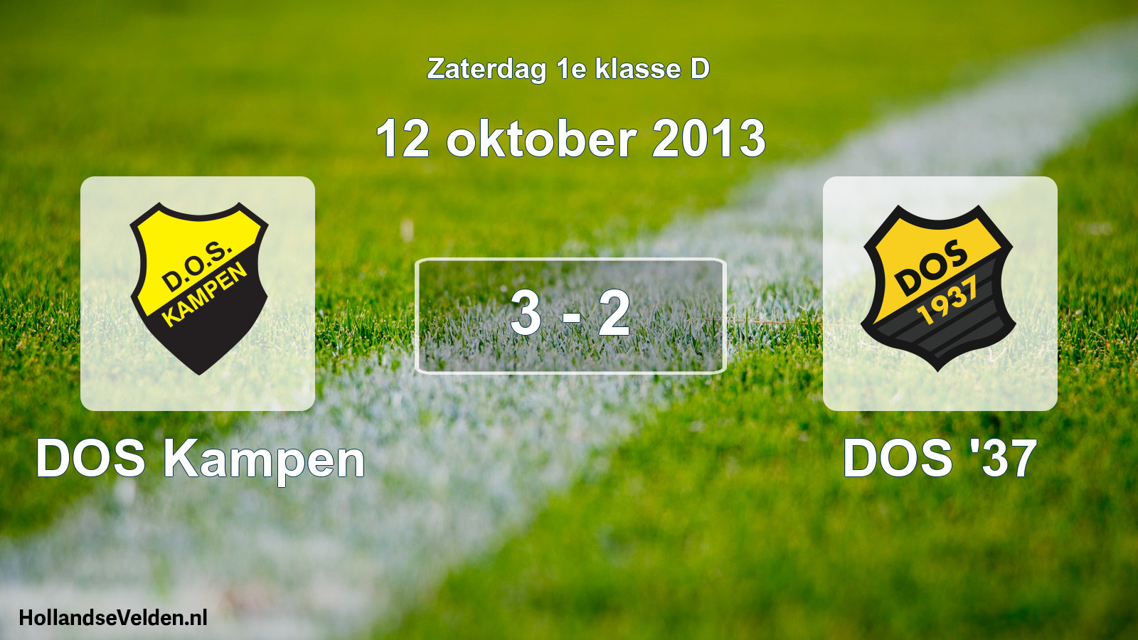 Total number of matches played: DOS Kampen - DOS '37 3 - 2 (12 October 2013)