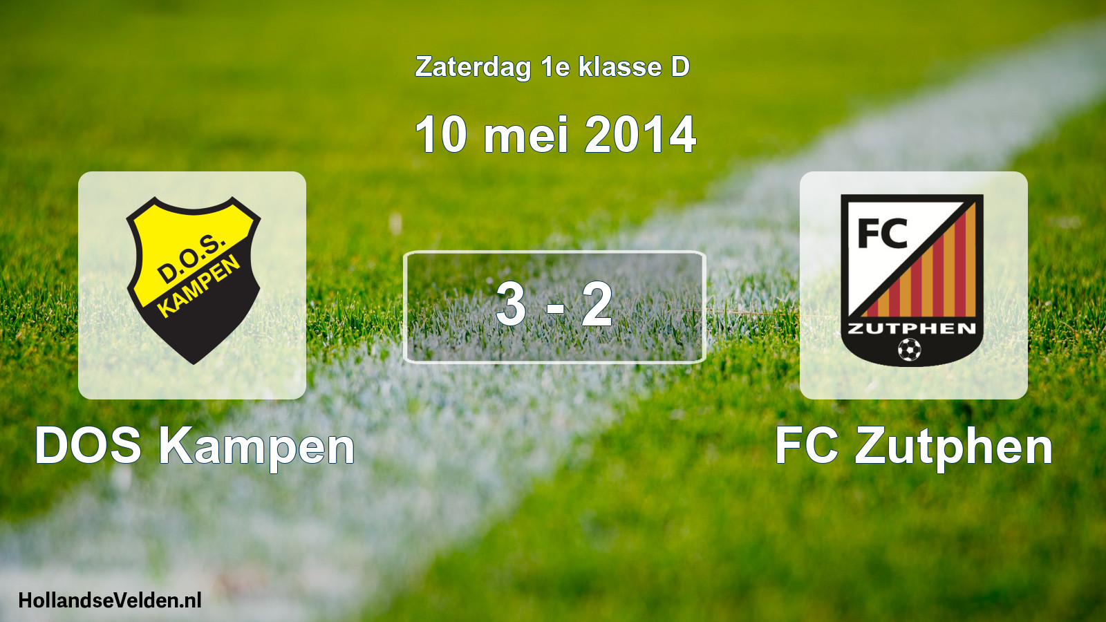 Total number of matches played: DOS Kampen - FC Zutphen 3 - 2 (10 May 2014)