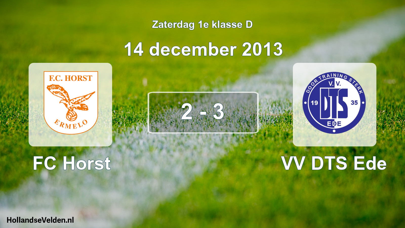 Total number of matches played: FC Horst - VV DTS Ede 2 - 3 (14 December 2013)