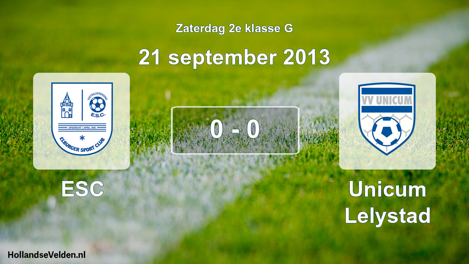 Total number of matches played: ESC - Unicum Lelystad 0 - 0 (21 September 2013)