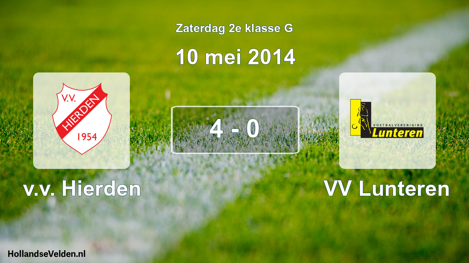 Total number of matches played: v.v. Hierden - VV Lunteren 4 - 0 (10 May 2014)