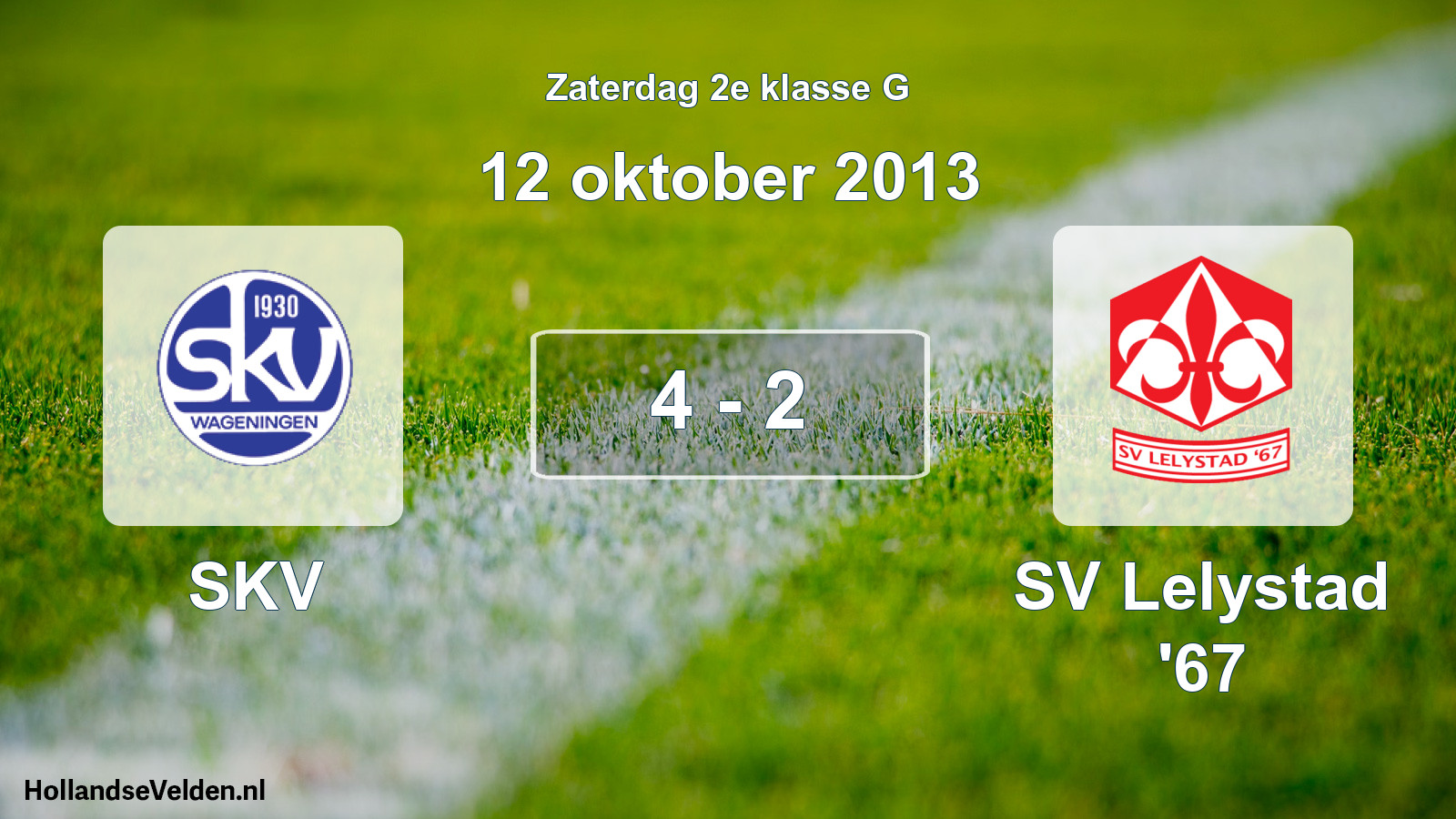 Total number of matches played: SKV - SV Lelystad '67 4 - 2 (12 October 2013)
