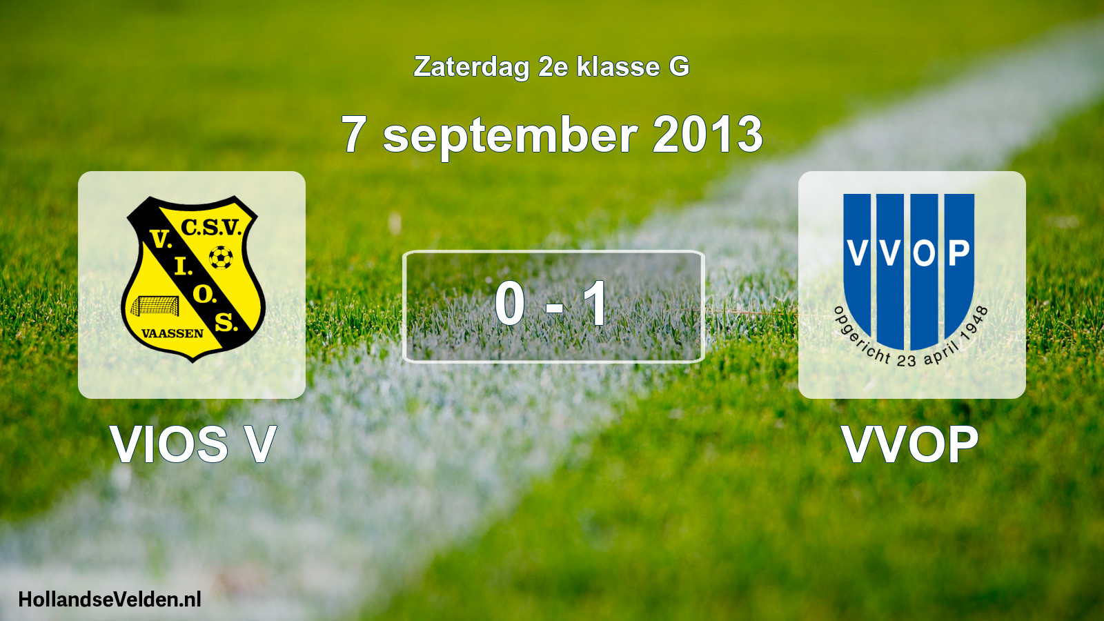 Total number of matches played: VIOS V - VVOP 0 - 1 (7 September 2013)