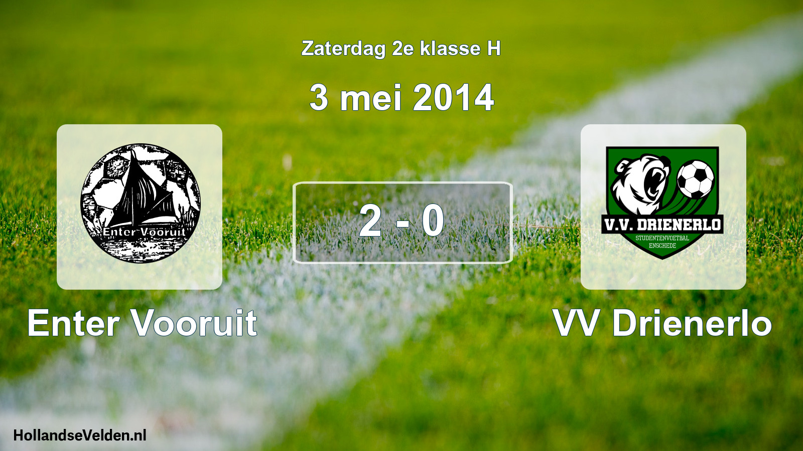 Total number of matches played: Enter Vooruit - VV Drienerlo 2 - 0 (3 May 2014)