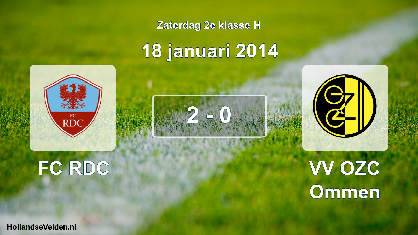 Total number of matches played: FC RDC - VV OZC Ommen 2 - 0 (18 January 2014)