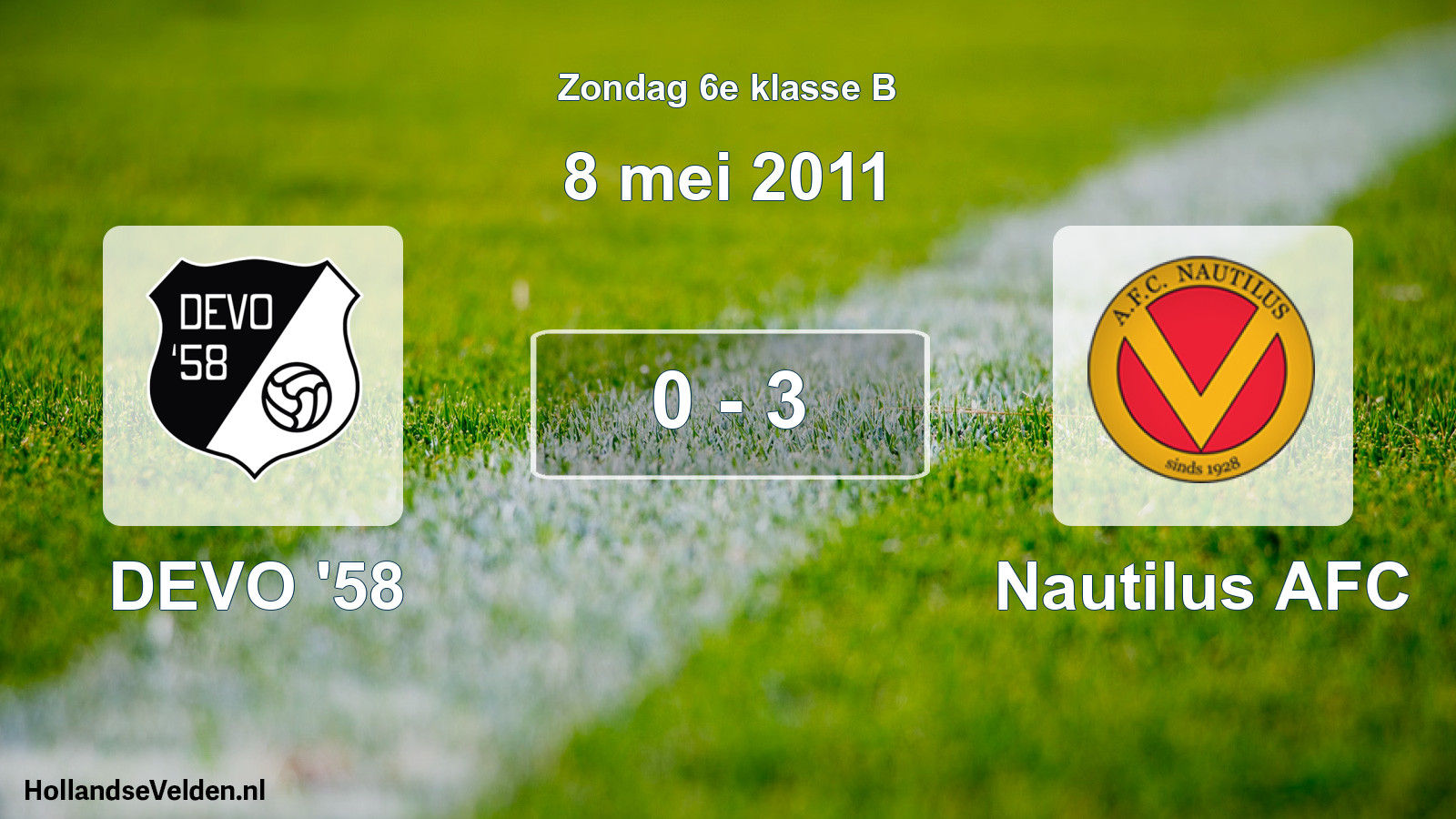 Total number of matches played: DEVO '58 - Nautilus AFC 0 - 3 (8 May 2011)