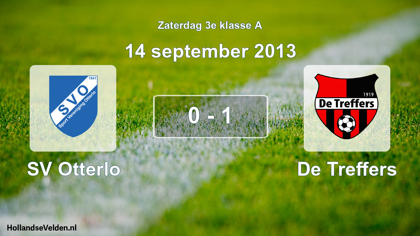 Total number of matches played: SV Otterlo - De Treffers 0 - 1 (14 September 2013)