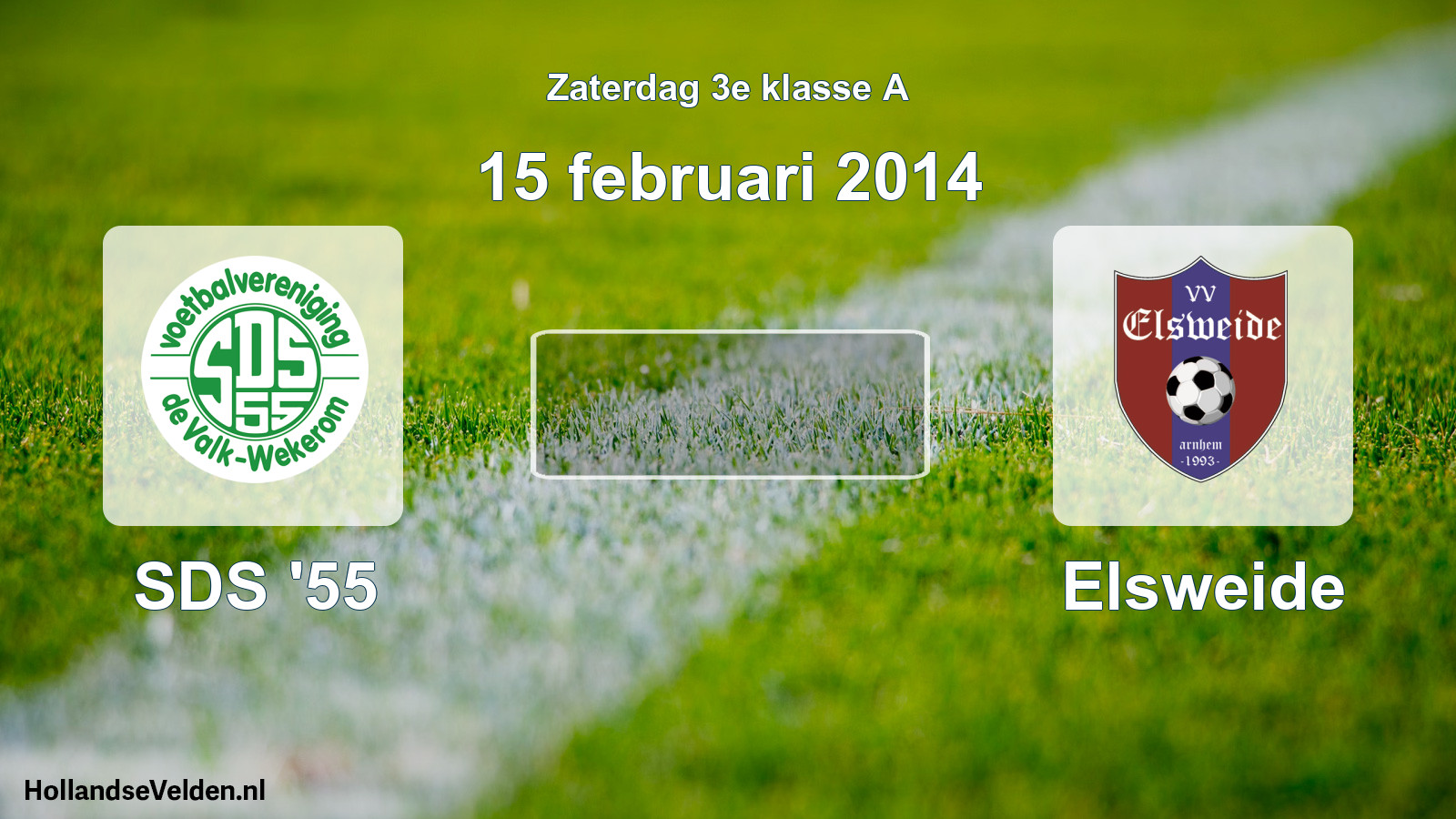 Scheduled Match: SDS '55 - Elsweide (15 February 2014)