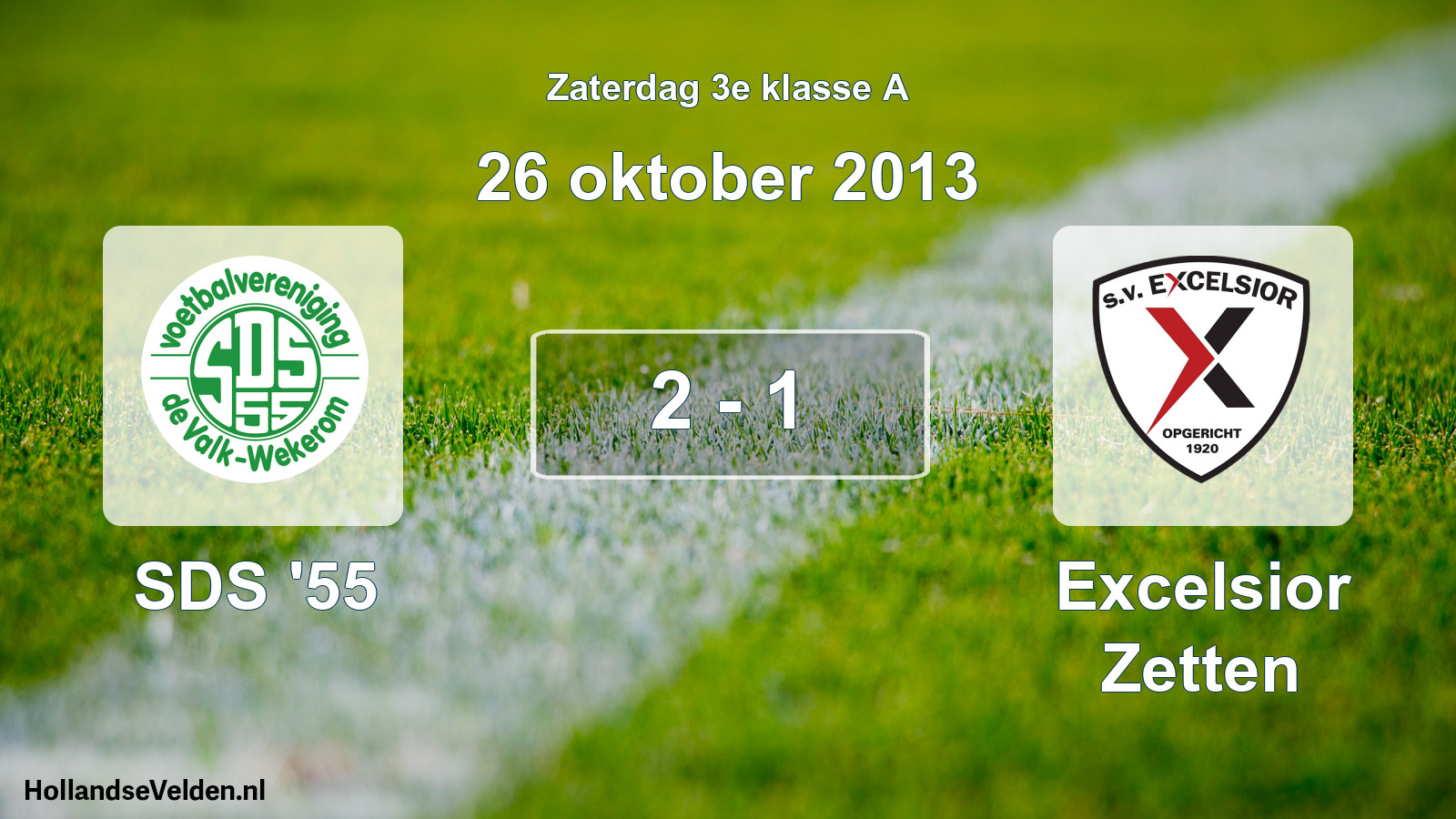 Total number of matches played: SDS '55 - Excelsior Zetten 2 - 1 (26 October 2013)