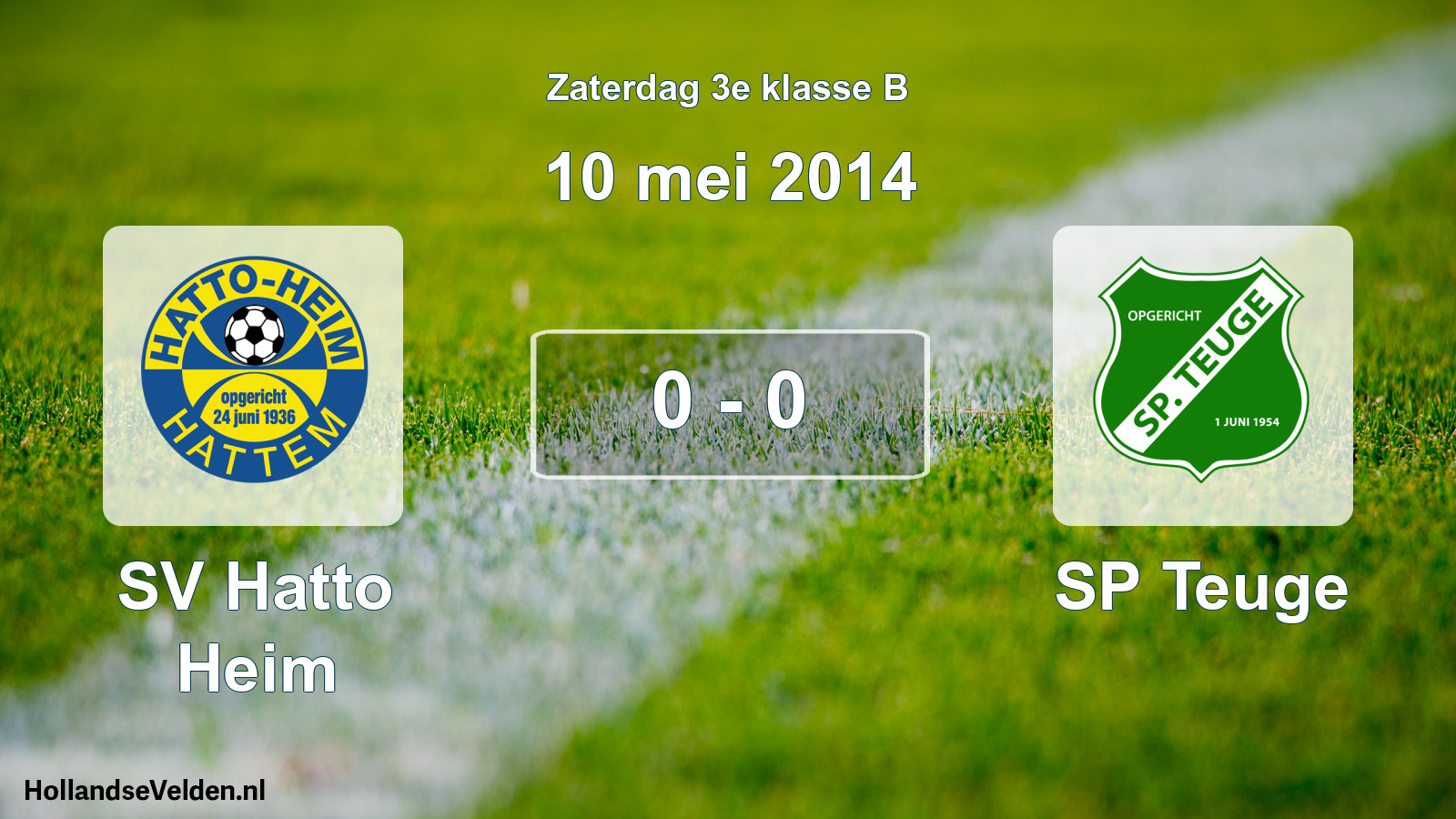 Total number of matches played: SV Hatto Heim - SP Teuge 0 - 0 (10 May 2014)