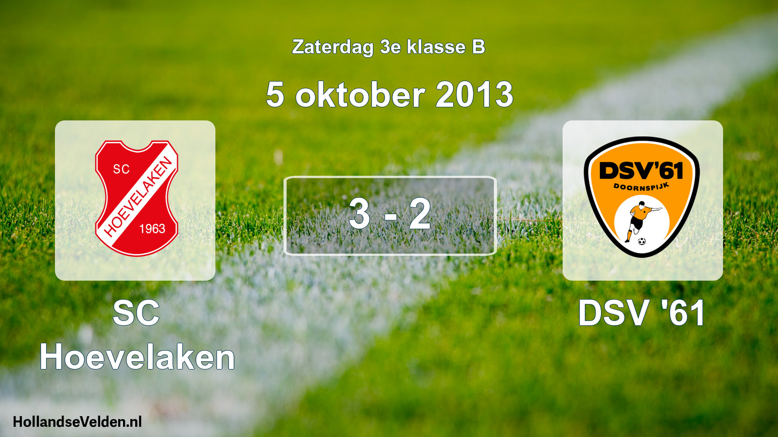 Total number of matches played: SC Hoevelaken - DSV '61 3 - 2 (5 October 2013)