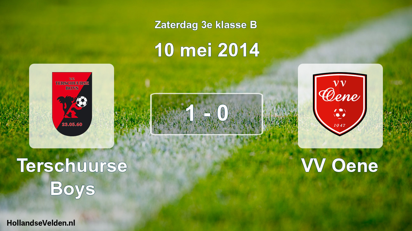 Total number of matches played: Terschuurse Boys - VV Oene 1 - 0 (10 May 2014)