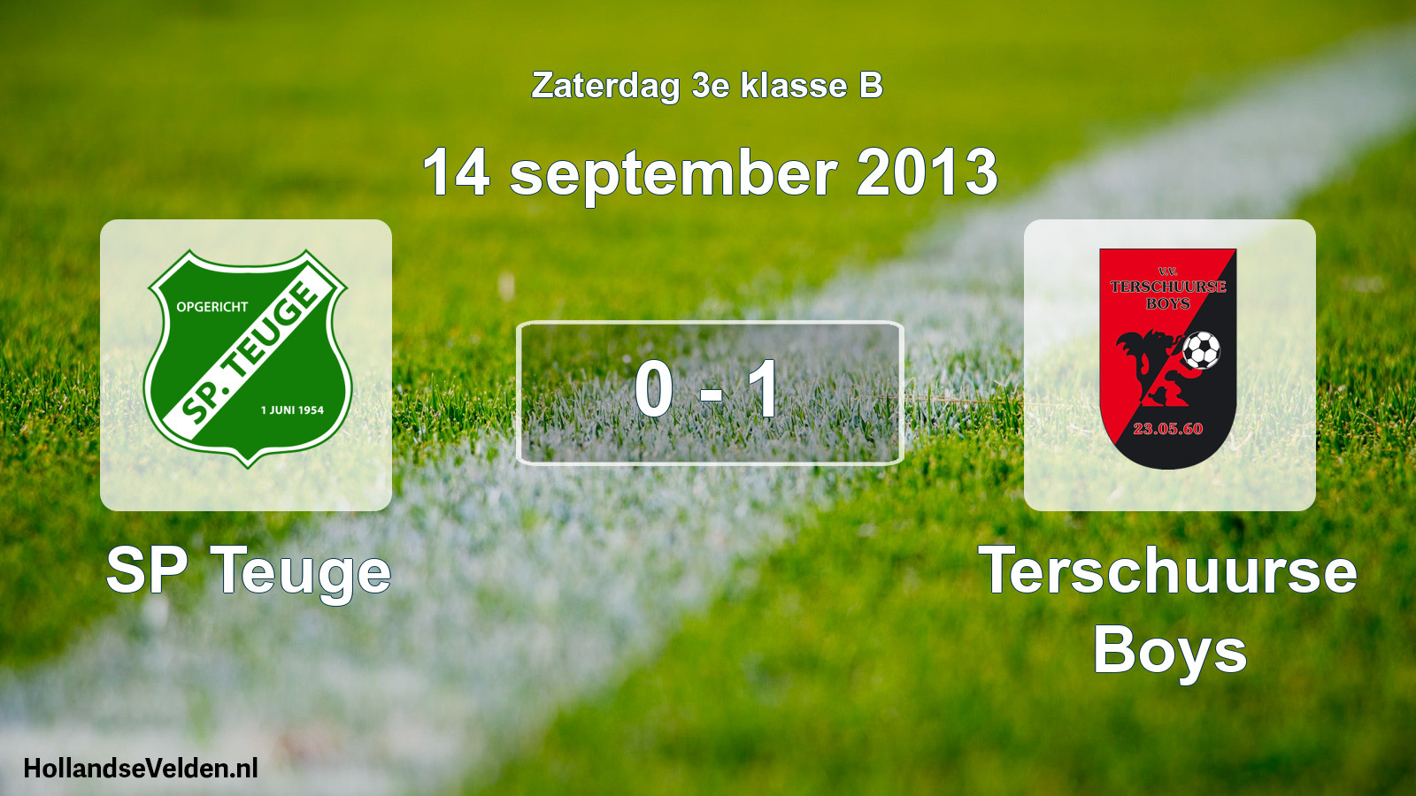 Total number of matches played: SP Teuge - Terschuurse Boys 0 - 1 (14 September 2013)