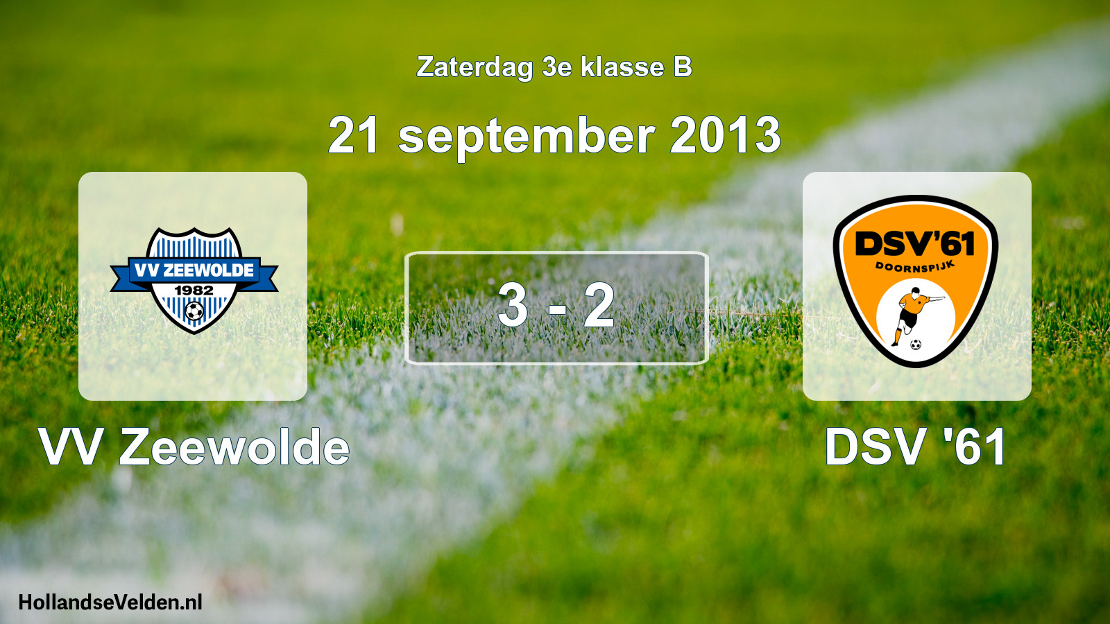 Total number of matches played: VV Zeewolde - DSV '61 3 - 2 (21 September 2013)