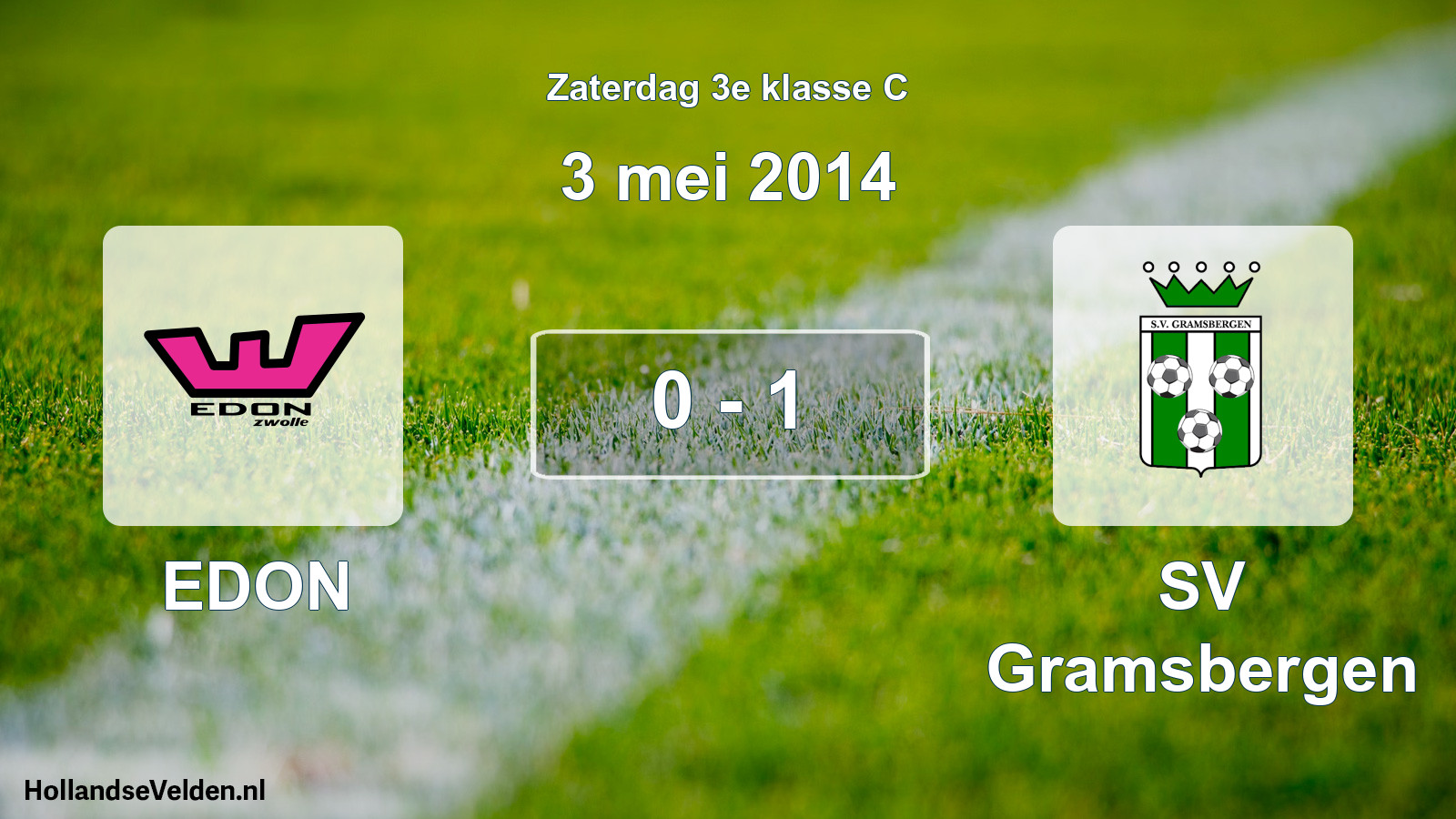 Total number of matches played: EDON - SV Gramsbergen 0 - 1 (3 May 2014)