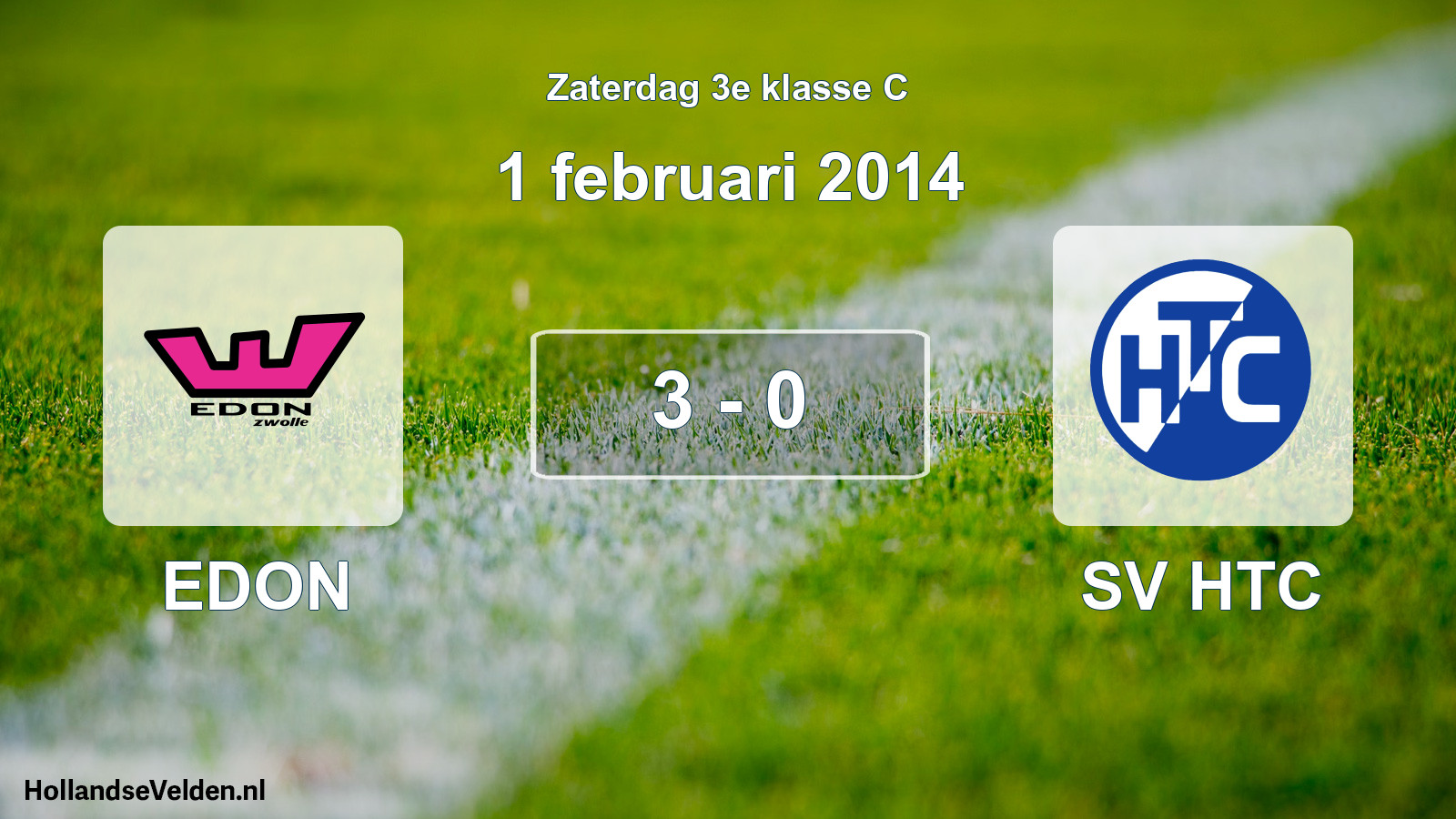 Total number of matches played: EDON - SV HTC 3 - 0 (1 February 2014)