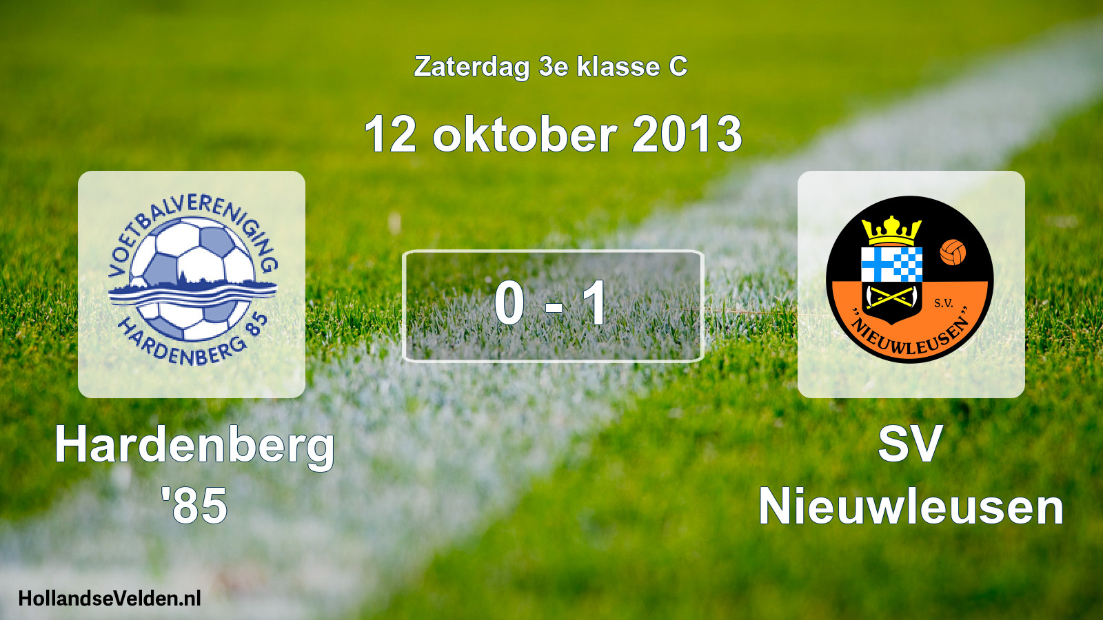Total number of matches played: Hardenberg '85 - SV Nieuwleusen 0 - 1 (12 October 2013)