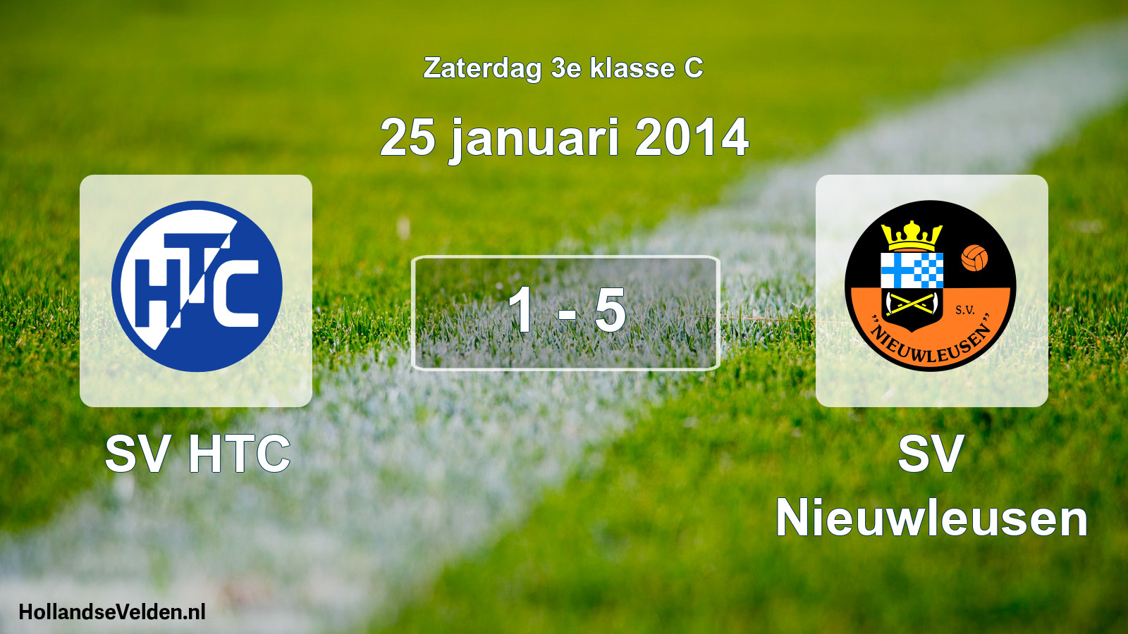Total number of matches played: SV HTC - SV Nieuwleusen 1 - 5 (25 January 2014)