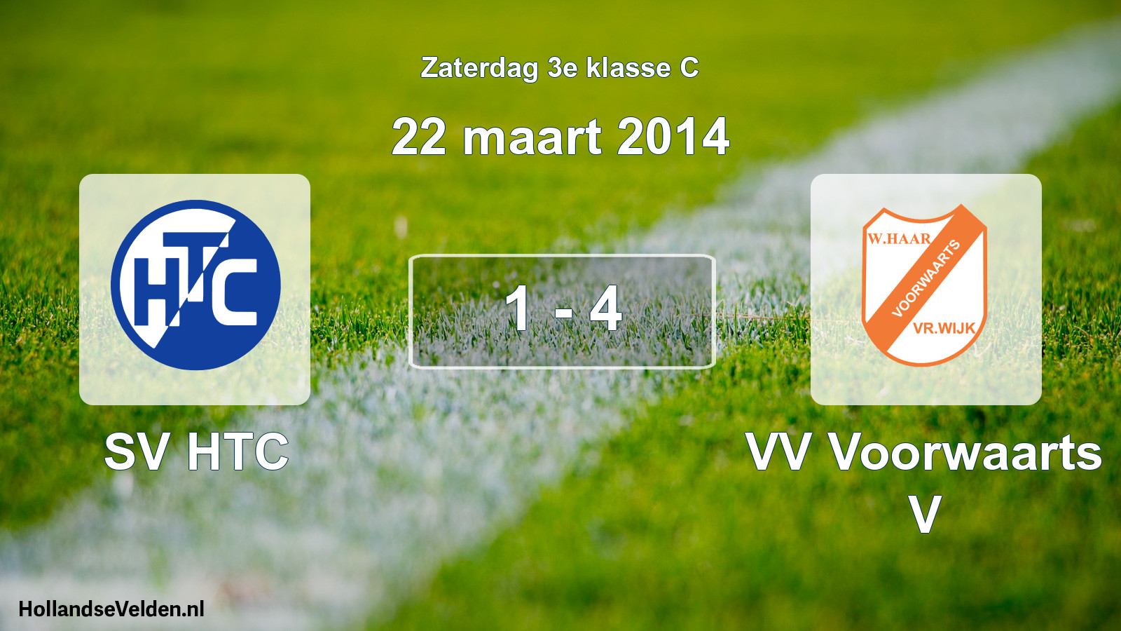 Total number of matches played: SV HTC - VV Voorwaarts V 1 - 4 (22 March 2014)
