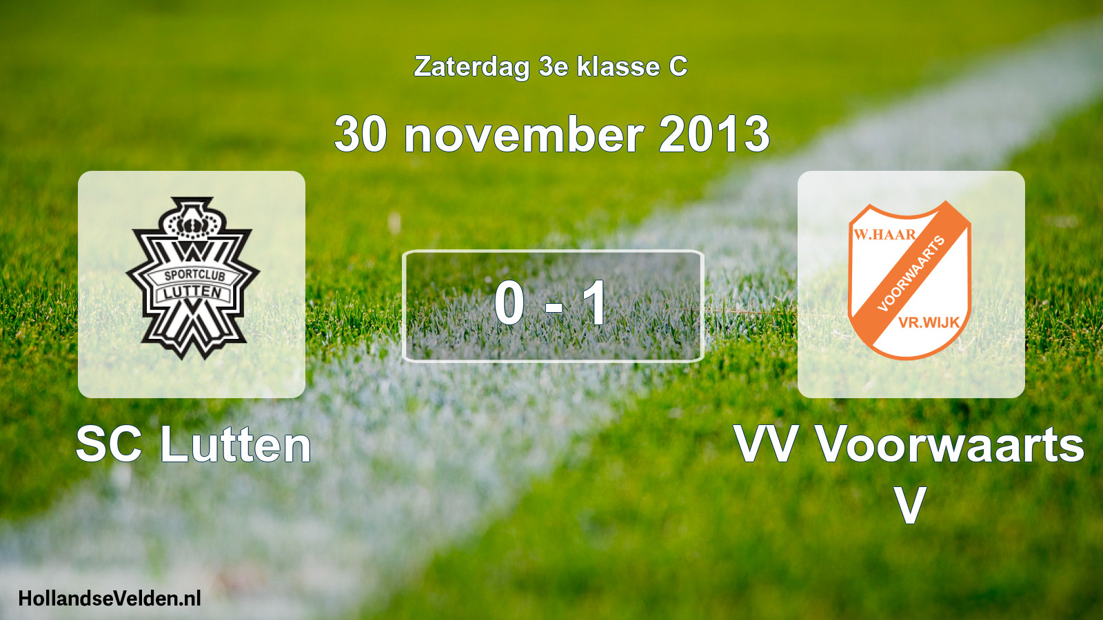 Total number of matches played: SC Lutten - VV Voorwaarts V 0 - 1 (30 November 2013)