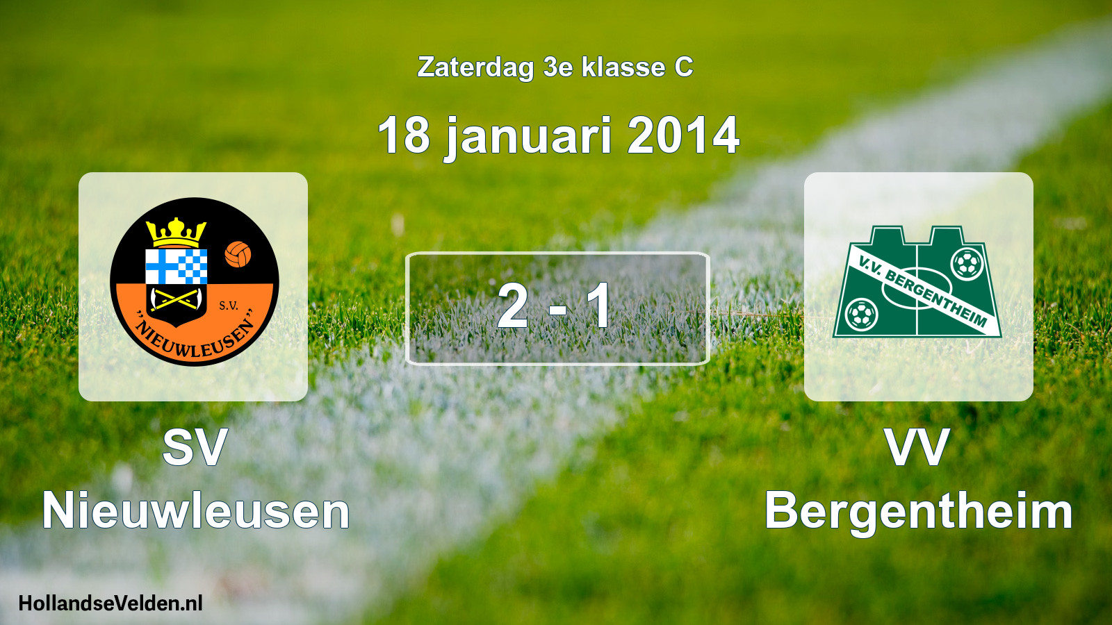 Total number of matches played: SV Nieuwleusen - VV Bergentheim 2 - 1 (18 January 2014)