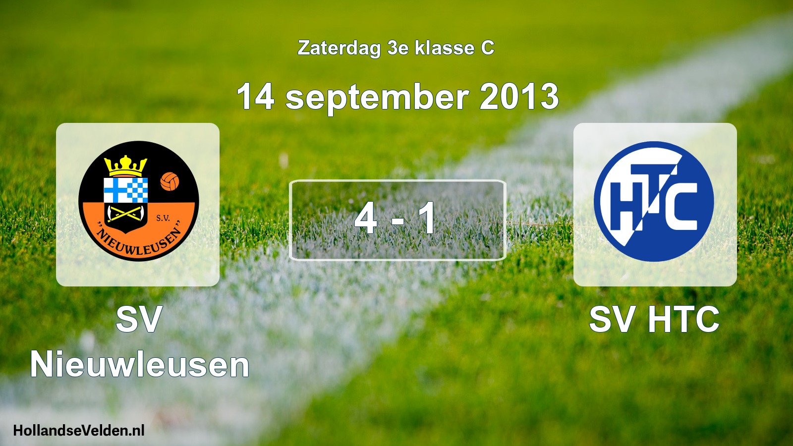 Total number of matches played: SV Nieuwleusen - SV HTC 4 - 1 (14 September 2013)
