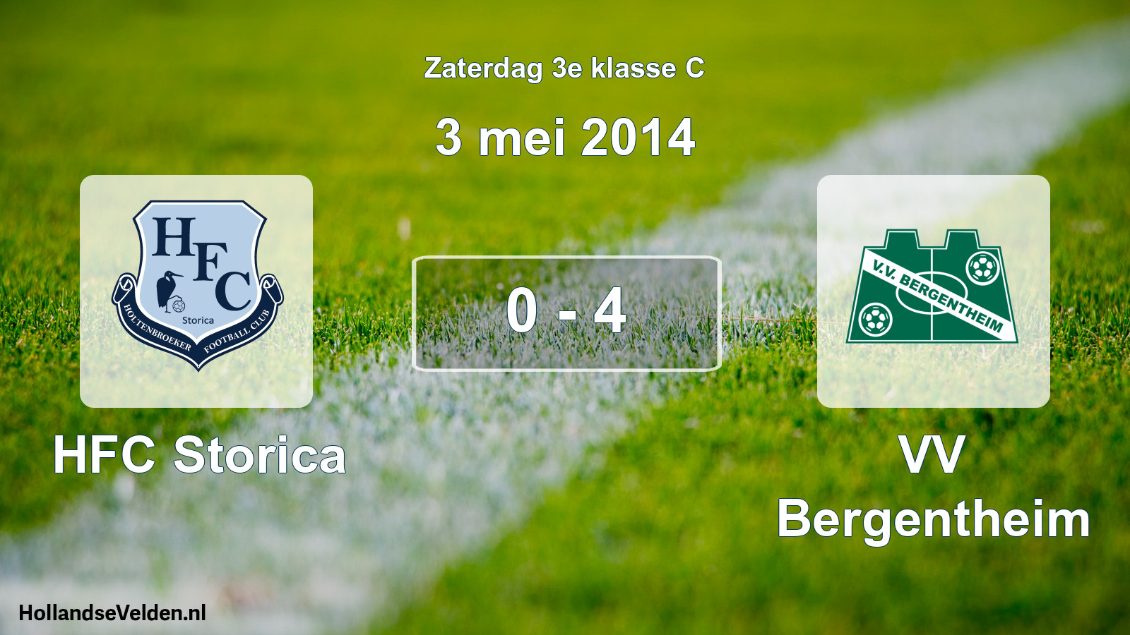 Total number of matches played: HFC Storica - VV Bergentheim 0 - 4 (3 May 2014)