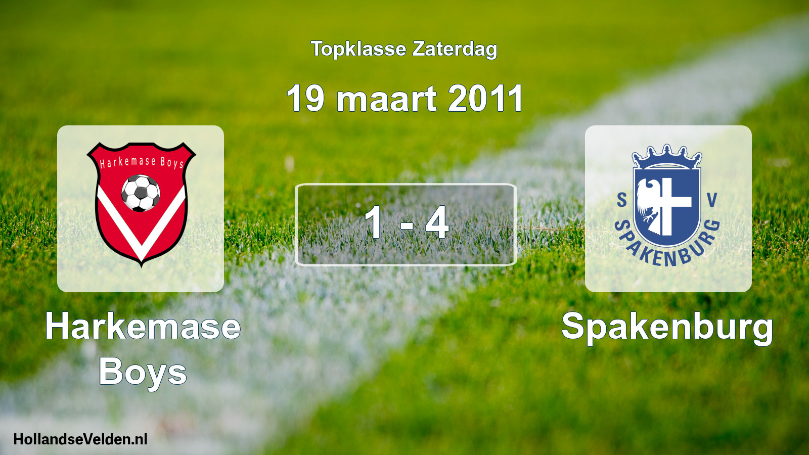 Total number of matches played: Harkemase Boys - Spakenburg 1 - 4 (19 March 2011)