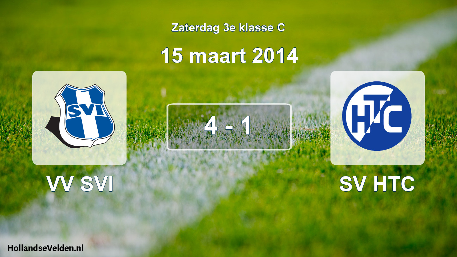 Total number of matches played: VV SVI - SV HTC 4 - 1 (15 March 2014)