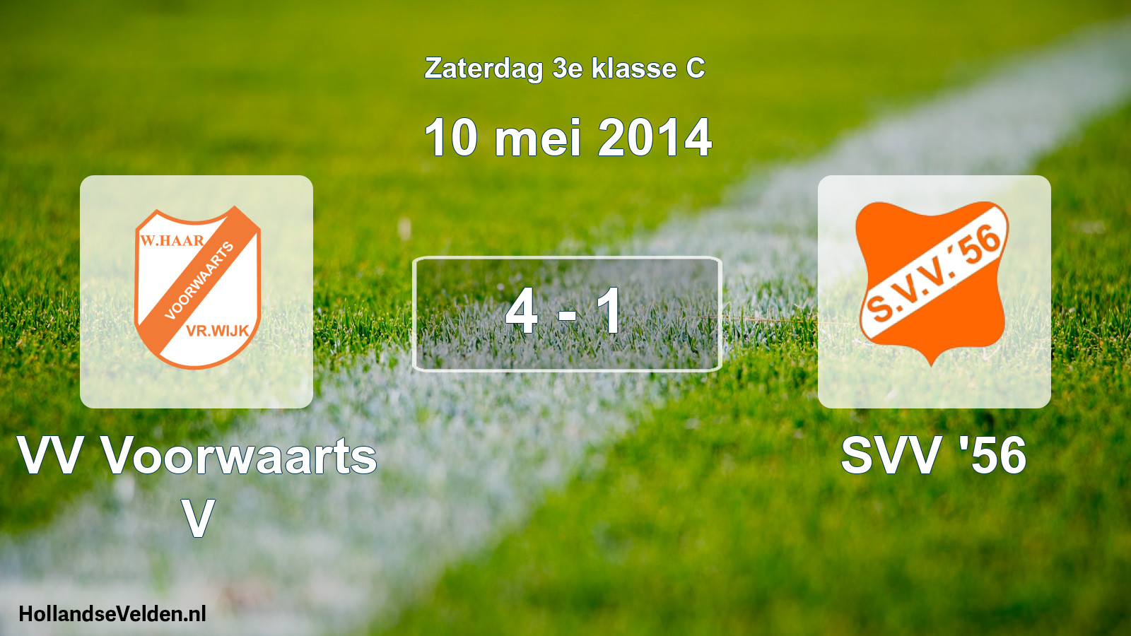 Total number of matches played: VV Voorwaarts V - SVV '56 4 - 1 (10 May 2014)
