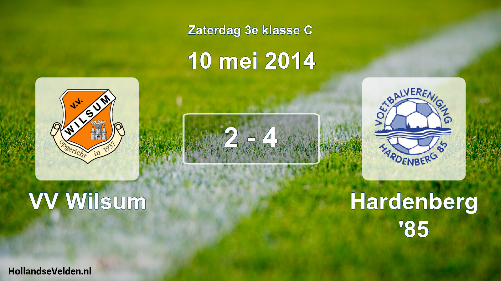 Total number of matches played: VV Wilsum - Hardenberg '85 2 - 4 (10 May 2014)
