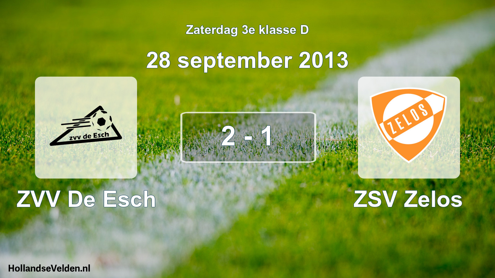 Total number of matches played: ZVV De Esch - ZSV Zelos 2 - 1 (28 September 2013)