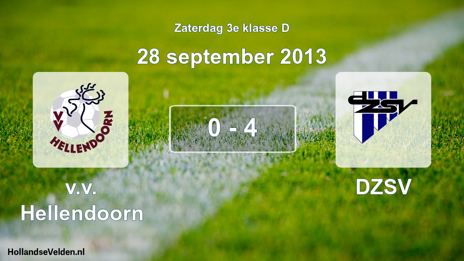 Total number of matches played: v.v. Hellendoorn - DZSV 0 - 4 (28 September 2013)