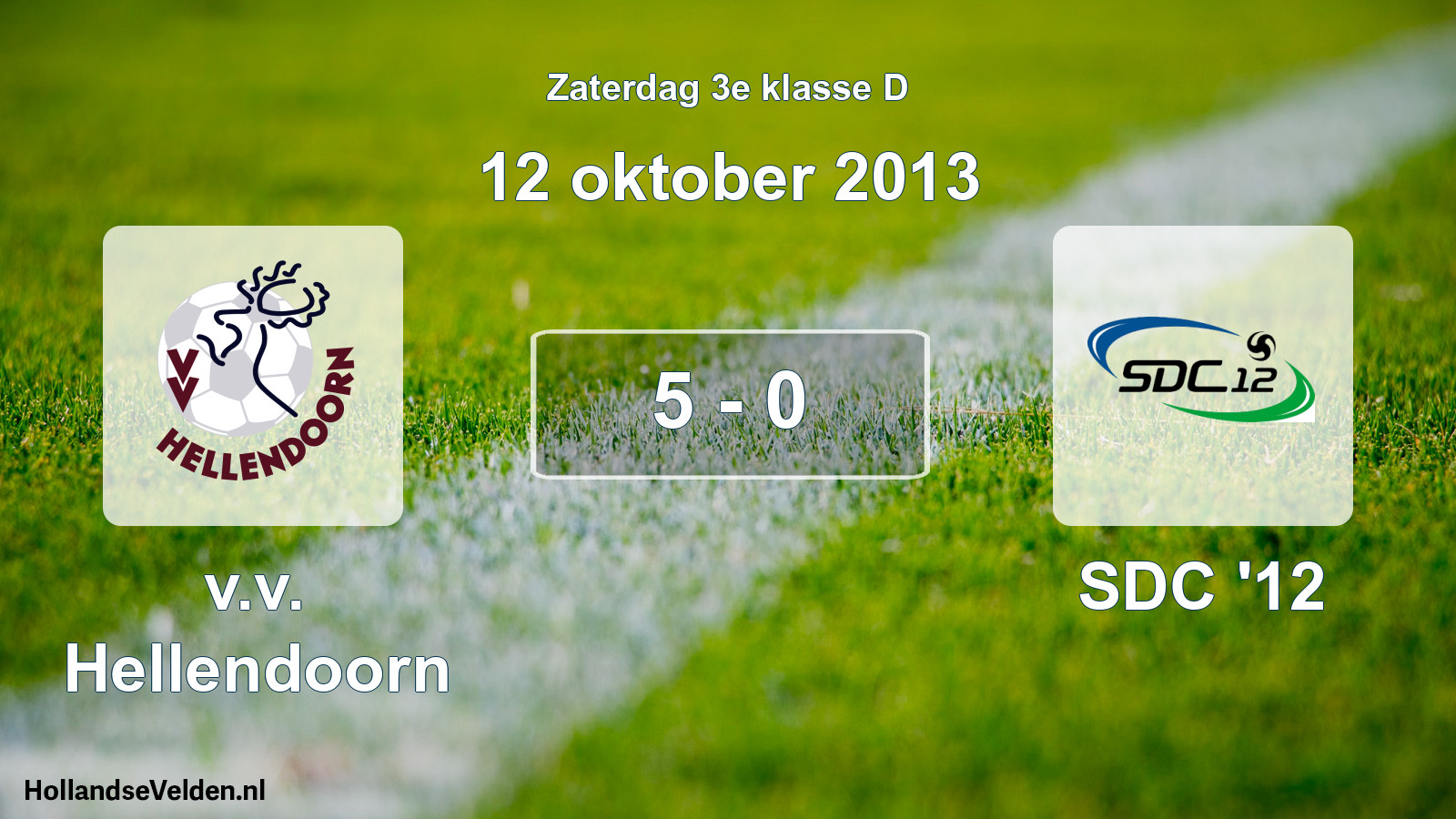 Total number of matches played: v.v. Hellendoorn - SDC '12 5 - 0 (12 October 2013)
